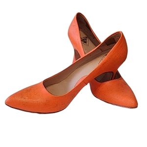 John Fluevog Big Presence Orange Desmond Pump